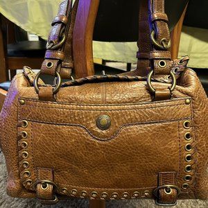 RARE! Coach Brown Leather Chelsea Laced Abbey Satchel Retails $798
